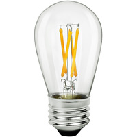 150 Lumens - 2 Watt - 2700 Kelvin - LED S14 Bulb - 11 Watt Equal - Incandescent Match - Clear - 120 Volt - Ushio 1004161
