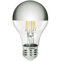 400 Lumens - 5 Watt - 2700 Kelvin - LED A19 Silver Bowl - 40 Watt Equal - Incandescent Match - 120 Volt - Bulbrite 776671