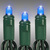 LED Christmas String Lights - 25 ft. - (50) Multi-Directional Blue LED's - 6 in. Bulb Spacing - Green Wire Thumbnail