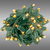LED Christmas String Lights - 17 ft. - (50) Wide Angle Warm White Deluxe LED's - 4 in. Bulb Spacing - Green Wire Thumbnail