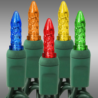 LED Mini Light Stringer - 24 ft. - (70) LEDs - Green - 4 in. Bulb Spacing - Green Wire - Male to Female Plugs - 120 Volt - Christmas Lite Co. 41617