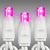 LED Christmas String Lights - 17 ft. - (50) Wide Angle Pink LED's - 4 in. Bulb Spacing - White Wire Thumbnail