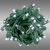 LED Christmas String Lights - 17 ft. - (50) Wide Angle Cool White LED's - 4 in. Bulb Spacing - Green Wire Thumbnail