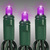 LED Christmas String Lights - 25 ft. - (50) Multi-Directional Purple LED's - 6 in. Bulb Spacing - Green Wire Thumbnail