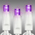 LED Christmas String Lights - 17 ft. - (50) Wide Angle Purple LED's - 4 in. Bulb Spacing - White Wire Thumbnail