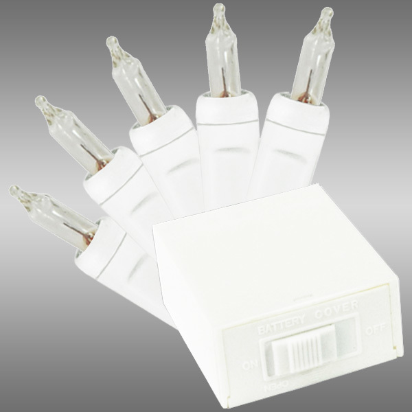 Battery-Operated Mini Lights - Clear Christmas Lights
