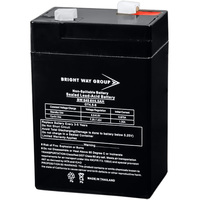 6 Volt - 4.5 Ah - AGM Battery - F1 Terminal - Sealed AGM - Bright Way Group BW645F1