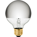 25W, G25 Globe, Incandescent Light Bulb, Clear Silver Bowl, Medium ...