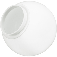 6 in. White Acrylic Globe - with 3.125 in. Extruded Neck Opening - American PLAS-6NW