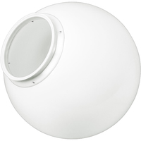 18 in. White Acrylic Globe - with 7.9 in. Extruded Neck Opening - American PLAS-18NW8