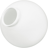 10 in. White Acrylic Globe - with 3.9 in. Extruded Neck Opening - American PLAS-10NW
