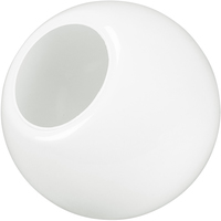 12 in. White Acrylic Globe - with 5.25 in. Neckless Cut Opening -  American PLAS-12PW