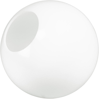 10 in. White Acrylic Globe - with 5.25 in. Neckless Cut Opening - American PLAS-10PW