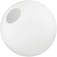 18 in. White Acrylic Globe - 5.25 in. Opening - Neckless Cut - American 3201-18000-003