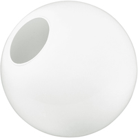 16 in. White Acrylic Globe - 5.25 in. Opening - Neckless Cut - American PLAS-16PW