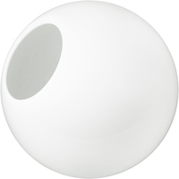 20 in. White Acrylic Globe - 8 in. Opening - Neckless Cut - American PLAS-20PW