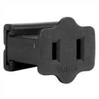 Black - Female Gilbert - Replacement Plug for Commercial Christmas Lights - SPT-1 Rated