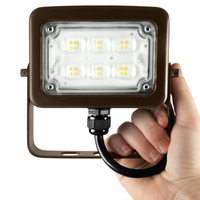 3 Colors - 12 Watt - 1660 Lumens - Selectable LED Flood Light Fixture - Kelvin 3000-4000-5000 - 5 Year Warranty - Halco 10340