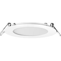 5 Colors - 10 Watt - Natural Light - 4 in. Selectable Ultra Thin LED Downlight Fixture - Hardwire - Kelvin 2700-3000-3500-4000-5000 - 650 Lumens - 50 Watt Incandescent Equal - Round - White Trim - Dimmable - 90 CRI - 120 Volt - PLT Solutions - PLT-93090