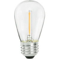75 Lumens - 1 Watt - 2700 Kelvin - LED S14 Bulb - 11 Watt Equal - Incandescent Match - Clear - 120 Volt - Bulbrite 776685
