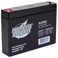 6 Volt - 7 Ah - AGM Battery - F1 Terminal - Sealed AGM - Interstate Batteries SLA0925