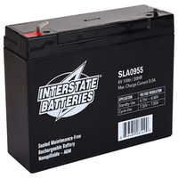 6 Volt - 10 Ah - AGM Battery - F1 Terminal - Sealed AGM - Interstate Batteries SLA0955