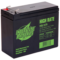 12 Volt - 9 Ah - AGM Battery - F2 Terminal - Sealed AGM - Interstate Batteries HSL1079