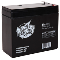 12 Volt - 8 Ah - AGM Battery - F1 Terminal - Sealed AGM - Interstate Batteries SLA1075