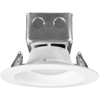 1000 Lumens - 15 Watt - 3000 Kelvin - 6 in. New Construction LED Downlight Fixture - Hardwire - 75 Watt Incandescent Equal - Round - Stepped Baffle Trim - 120-277 Volt - PLT-20103