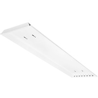 LED Ready High Bay Fixture - Operates 8 Single-Ended Direct Wire T8 LED Lamps (Sold Separately) - Non-Shunted Sockets - Chain Mount - White Finish