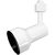 Track Light Fixture - Step-Down Cylinder - White - Black Baffle Thumbnail