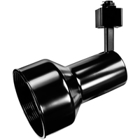 Track Light Fixture - Step-Down Cylinder - Black - Black Baffle - Operates up to 75 Watt BR/PAR30 - Halo Track Compatible - 120 Volt - PLT Solutions PLT-10221