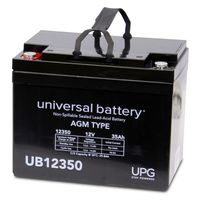 12 Volt - 35 Ah - IT Terminal - UB12350 (Group U1) - AGM Battery - UPG 45976