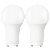 800 Lumens - 8 Watt - 2700 Kelvin - LED A19 Light Bulb - 60 Watt Equal - GU24 Base - 120 Volt - 2 Pack - Euri Lighting EA19-8W2020eG-2