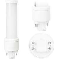 626 Lumens - 6 Watt - Color Selectable LED PL Lamp - Kelvin 2700-3000-3500-4000-5000 - Replaces 13W or 18W CFL - 4-Pin G24q Base - Ballast Bypass - 120-277 Volt - MaxLite 104736