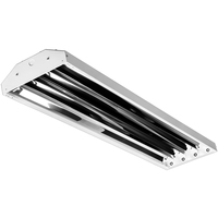 LED Ready High Bay Fixture - Operates 4 Single-Ended Direct Wire T8 LED Lamps (Sold Separately) - Non-Shunted Sockets - Chain Mount - White Finish