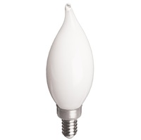 225 Lumens - 3 Watt - 2200 Kelvin - LED Chandelier Bulb - 25 Watt Equal - Candle Glow - Frosted - Candelabra Base - 120 Volt - TCP FF11D2522KE12W
