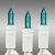 21 ft. - Incandescent Mini Light String - (100) Teal Bulbs - 2.5 in. Bulb Spacing - White Wire Thumbnail