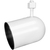 Track Light Fixture - Round Back Cylinder - White - Black Baffle  Thumbnail