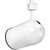 Track light Fixture - Round Back Cylinder - White - Black Baffle Thumbnail