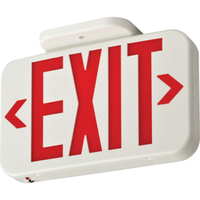 LED Exit Sign - Selectable Red or Green Letters - Single or Double Face - 90 Min. Battery Backup - 120/277 Volt - Lithonia EXRG EL M6