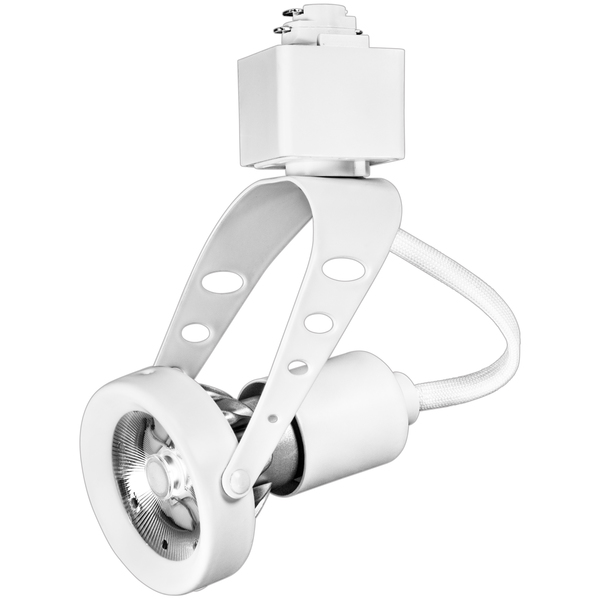 PLT 10048 - White Gimbal Ring Track Head - 120V