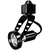 Track Light Fixture - Gimbal Ring - Black - GU10 base Thumbnail