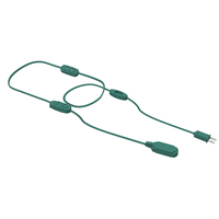 Indoor Extension Cord - 9 Grounded Outlet - 9 ft. Cord Length - 5 Amp - 625 Watt Maximum - Green