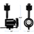 PLT 10041 - Flat Back Cylinder Track Fixture - Black Thumbnail