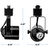 Track Light Fixture - Cylinder - Black - MR16 GU10 Base Thumbnail