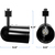 Track light Fixture - Round Back Cylinder - Black - Black Baffle Thumbnail
