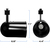 Track Light Fixture - Round Back Cylinder - Black - Black Baffle Thumbnail