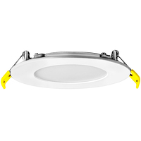 5 Colors - 10 Watt - Natural Light - 4 in. Selectable New Construction LED Downlight Fixture - Hardwire - Kelvin 2700-3000-3500-4000-5000 - 700 Lumens - 60 Watt Incandescent Equal - Round - White Trim - 90 CRI - 120 Volt - Halco 89093