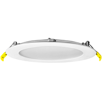 900 Lumens - 12 Watt - Natural Light - 6 in. Selectable New Construction LED Downlight Fixture - Hardwire - Kelvin 2700-3000-3500-4000-5000 - 100 Watt Incandescent Equal - Round - White Trim - 90 CRI - 120 Volt - Halco 89094